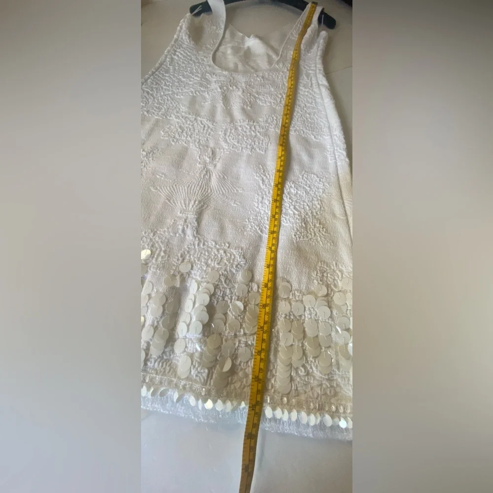 Vintage CHANEL 2006 Cruise White Jacquard Knit Midi Dress